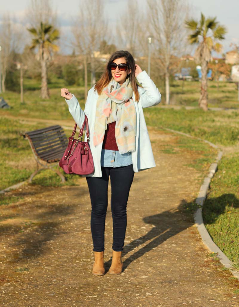 Abrigo celeste cielo de Primark