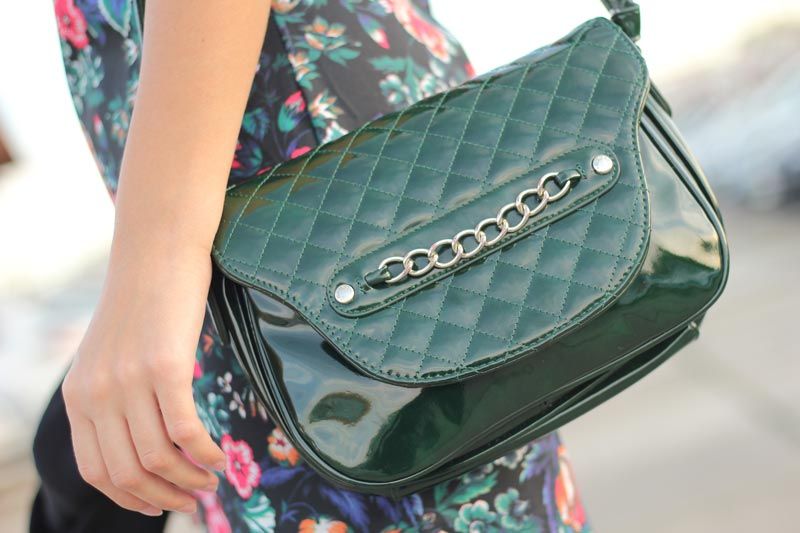 bolso verde Mango