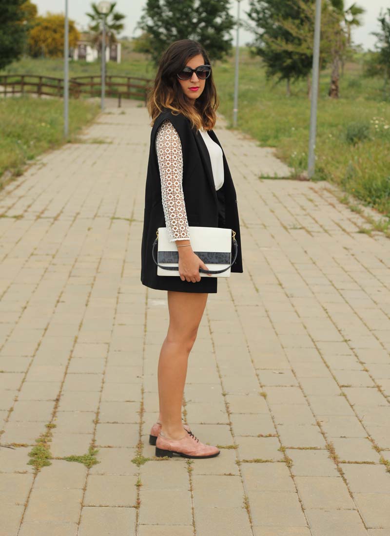 Black and white outfit