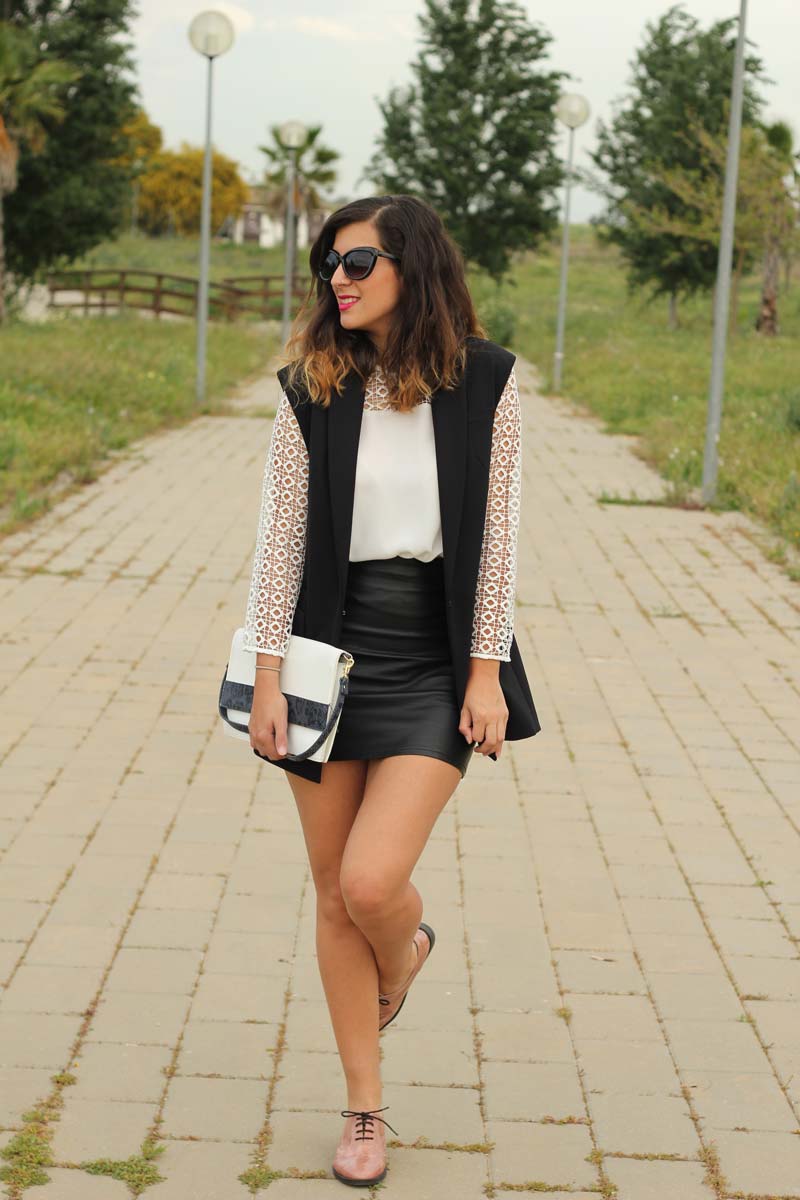 Black and white outfit