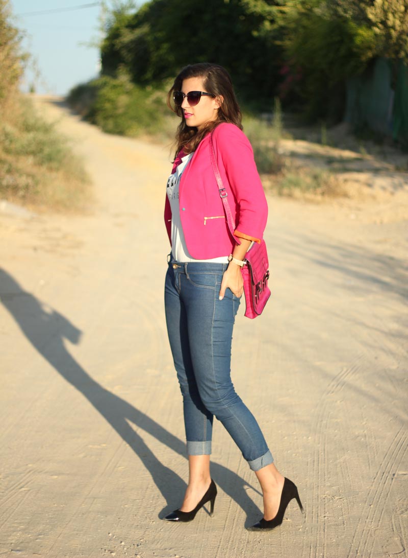 Pink blazer