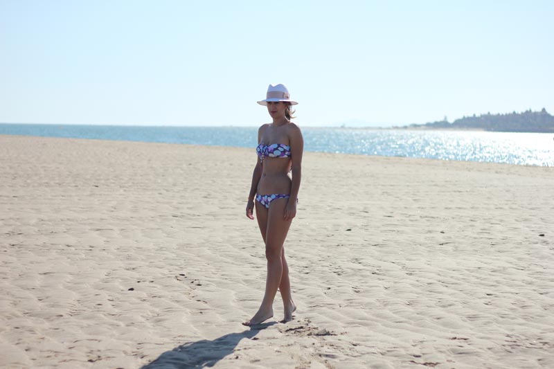 Bikini bandeau de lunares