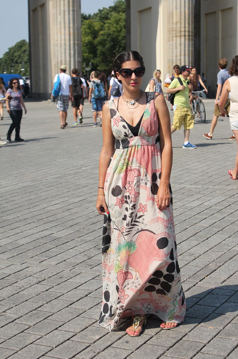 Vestido vaporoso largo