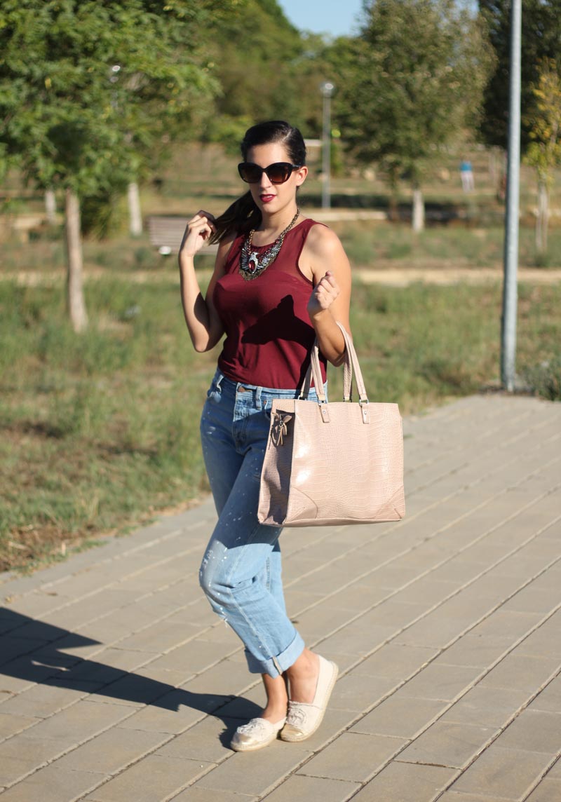 Burgundy + boyfriend