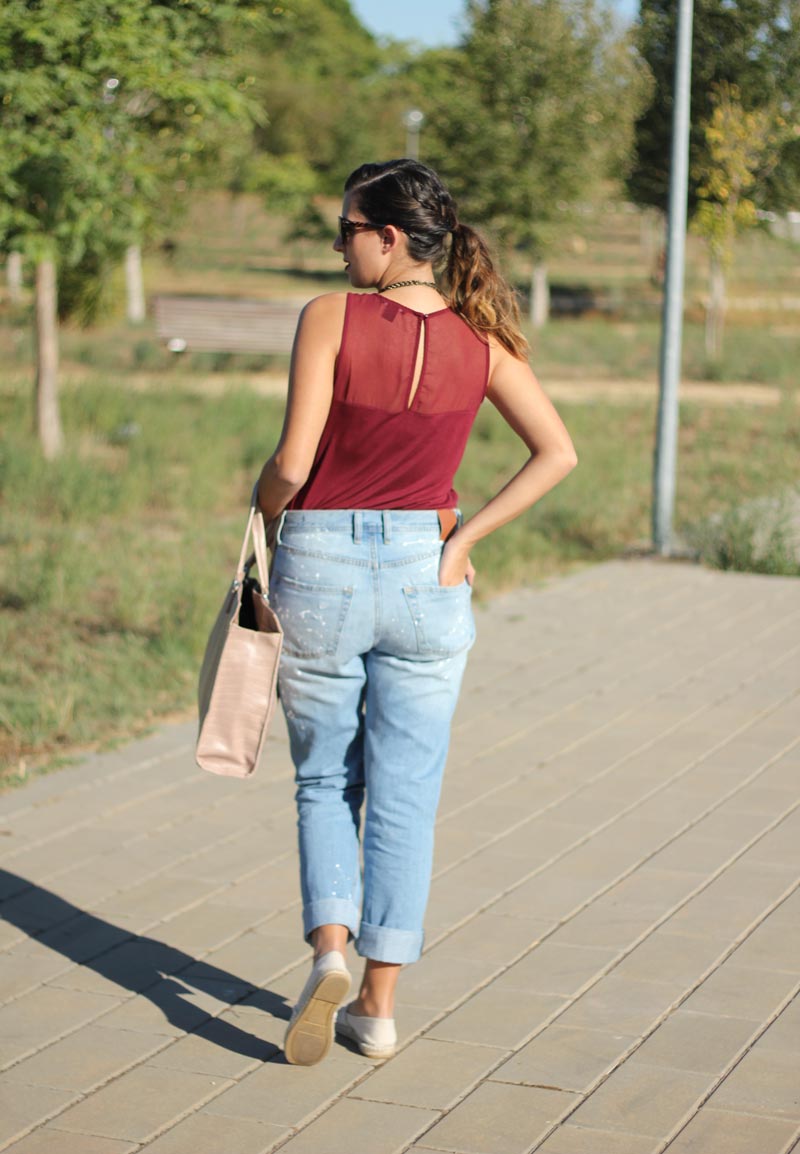 Burgundy + boyfriend