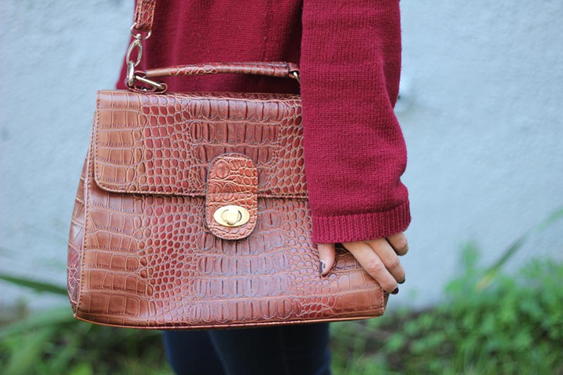 Bolso Parfois de cocodrilo