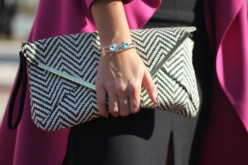 Bolso de rayas blanco y negro