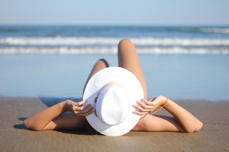 Bikini bandeau de lunares isla canela