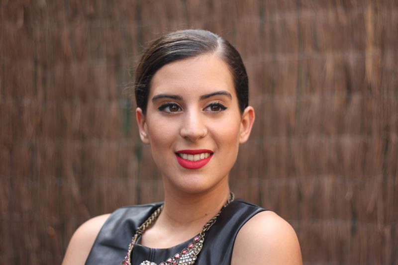 Vestido negro de cuero